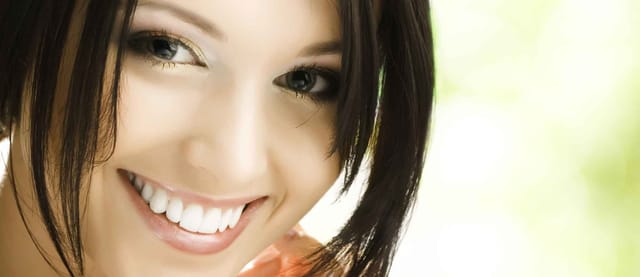 happy woman smiling