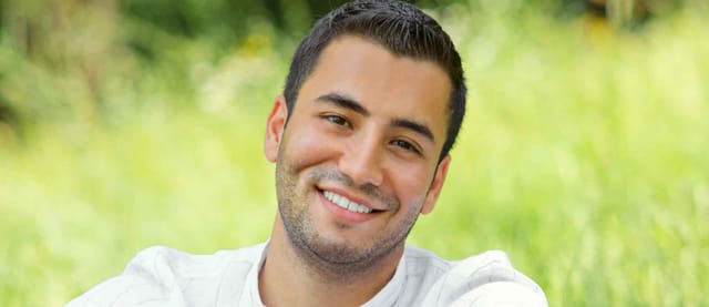 happy man smiling